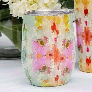 Laura Park Colorful Insulated Wine Tumbler 12 oz New in Box